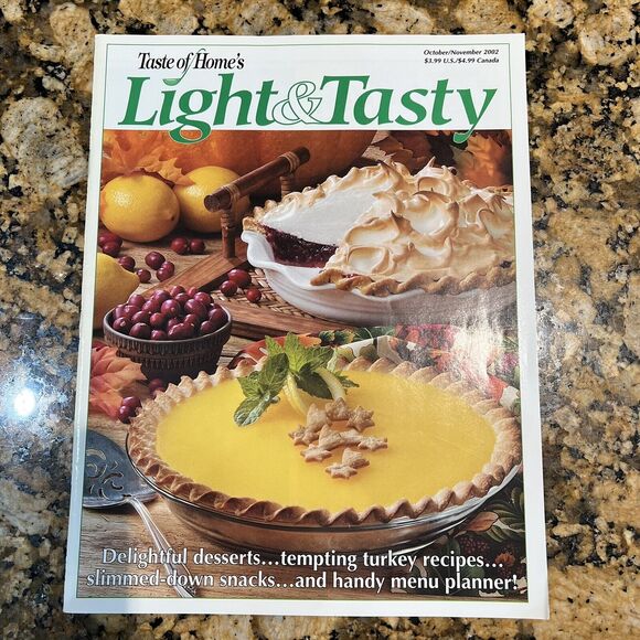 Taste of Homes Light And Tasty Cooking Recipe Magazines 2002 Back Issue Set Of 6 - Picture 10 of 13